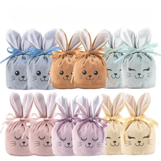 Woreczki Króliczek – Urocze Opakowanie na Prezenty (6 szt.)