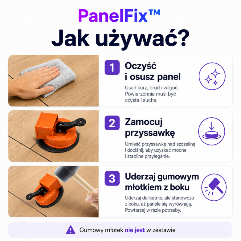 PanelFix™ – usuń szczeliny między panelami bez demontażu podłogi
